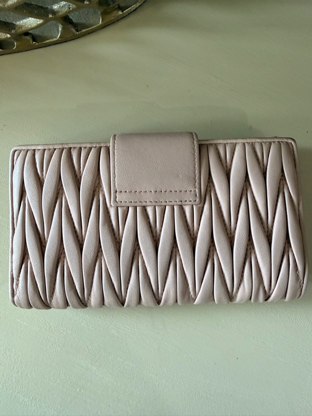 Miu Miu Matelassé Wallet Cammeo Pink 5ML015 with Authenticity Card - Picture 8 of 11